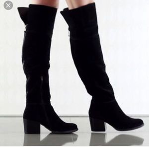 Steve Madden Orabella Over the knee black suede